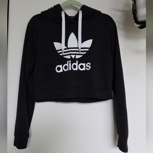 Adidas Black Hoodie with White Logo